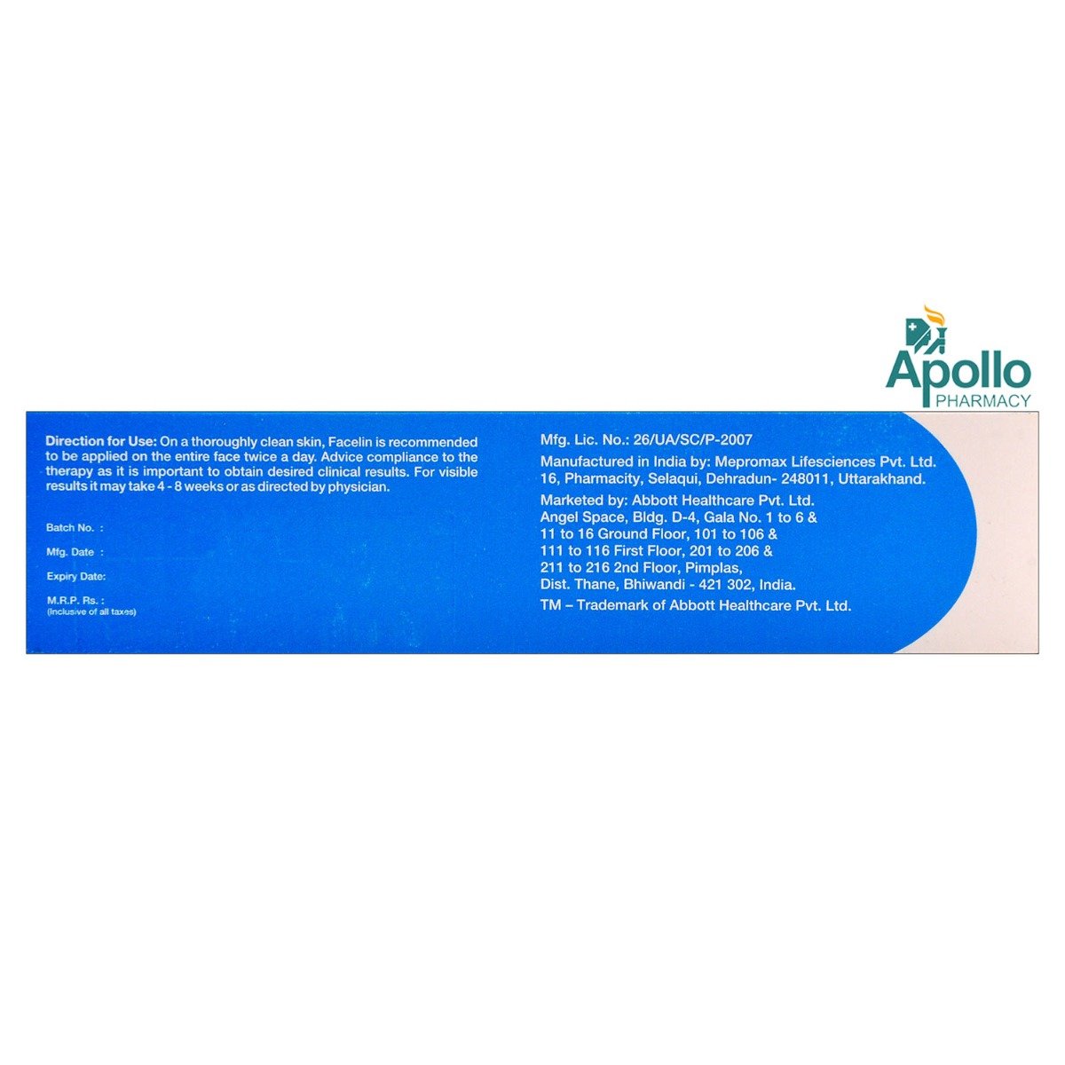 Faceclin Gel 20 gm, Pack of 1 GEL Faceclin Gel 20 gm, Pack of 1 GEL