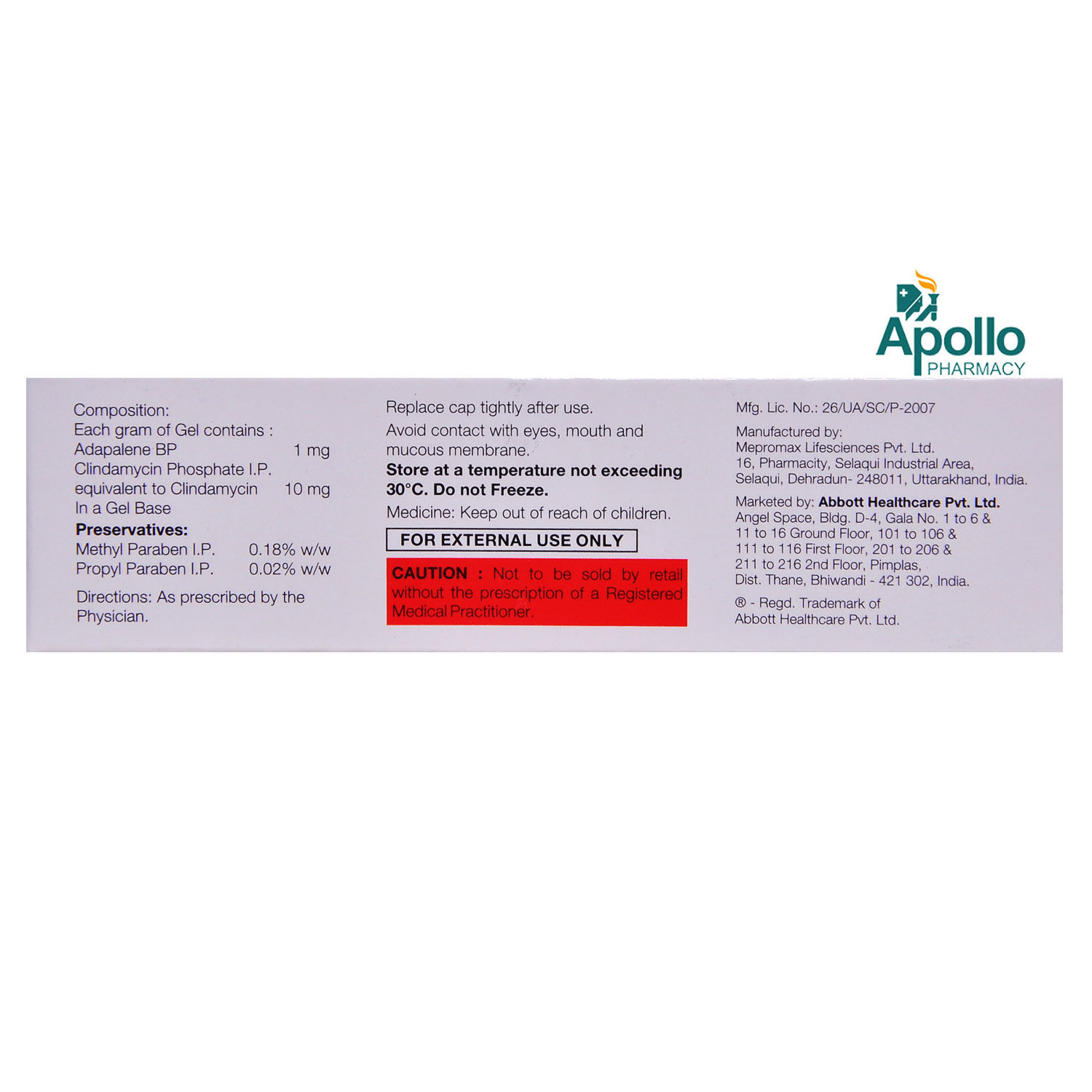 Faceclin AT Gel 15 gm Price, Uses, Side Effects, Composition Apollo