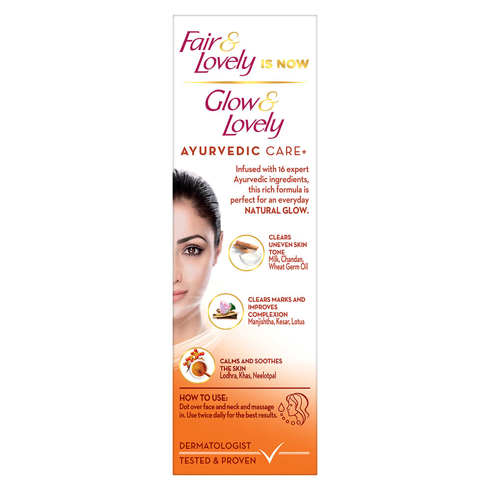 Glow & Lovely Ayurvedic Care+ Face Cream 25 gm | For Natural Glow | Clears Marks & Uneven Skin Tone | Improves Complexion, Pack of 1 Glow & Lovely Ayurvedic Care+ Face Cream 25 gm | For Natural Glow | Clears Marks & Uneven Skin Tone | Improves Complexion, Pack of 1