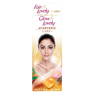 Glow &amp; Lovely Ayurvedic Care+ Face Cream 50 gm | For Natural Glow | Clears Marks &amp; Uneven Skin Tone | Improves Complexion, Pack of 1