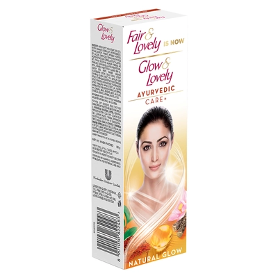 Glow &amp; Lovely Ayurvedic Care+ Face Cream 50 gm | For Natural Glow | Clears Marks &amp; Uneven Skin Tone | Improves Complexion, Pack of 1