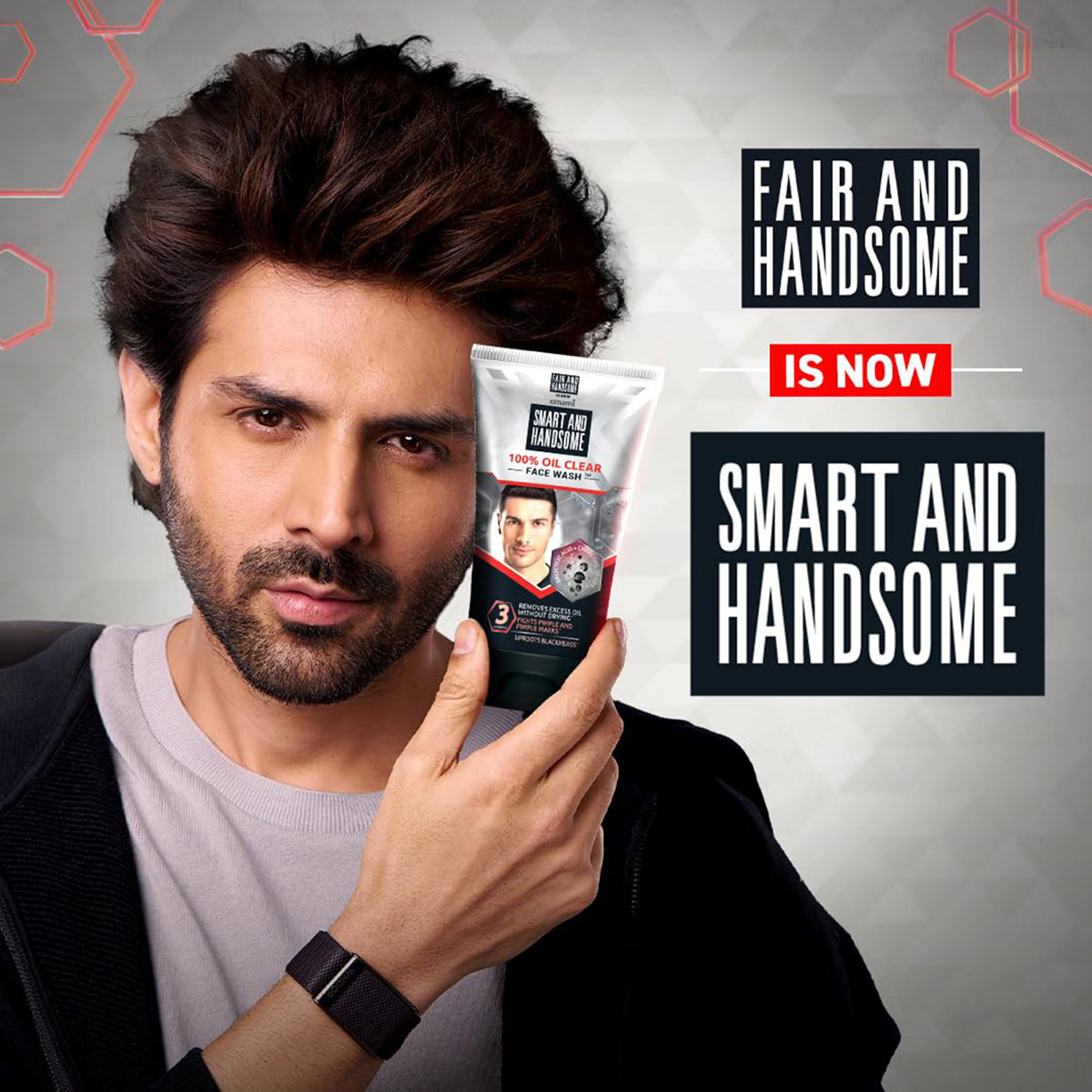 Fair and Handsome 100% Oil Clear Instant Radiance Face Wash, 100 gm, Pack of 1 Fair and Handsome 100% Oil Clear Instant Radiance Face Wash, 100 gm, Pack of 1