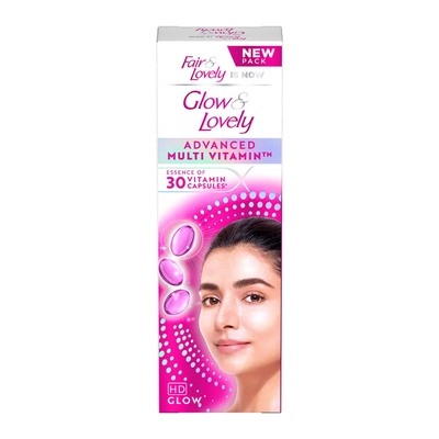 Glow &amp; Lovely Advanced Multi Vitamin Face Cream 110 gm | Vitamin B3, C &amp; E | Reduces Dark Spots &amp; Dark Circles | Brightens Skin Tone | For Glowing Skin, Pack of 1