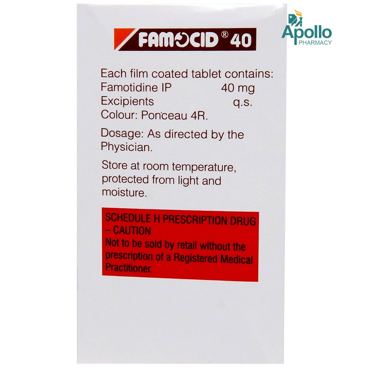 Famocid 40 Tablet 14's, Pack of 14 TABLETS Famocid 40 Tablet 14's, Pack of 14 TABLETS