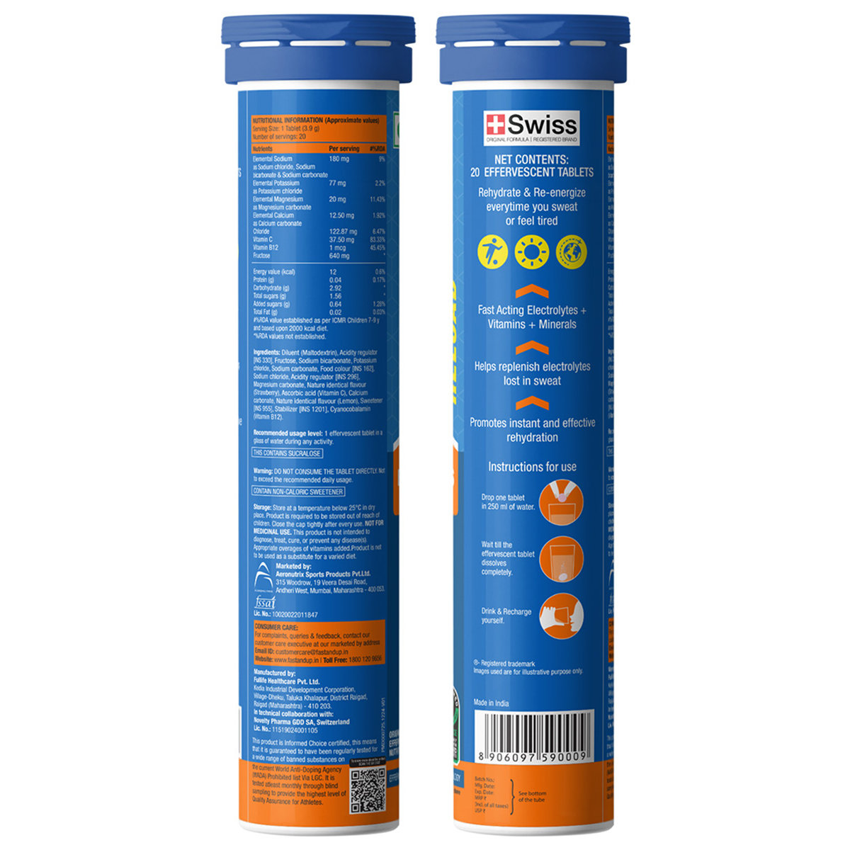 Fast&Up Reload Low Sugar Energy Drink & Instant Hydration Berry Flavour, 20 Effervescent Tablets, Pack of 1 Fast&Up Reload Low Sugar Energy Drink & Instant Hydration Berry Flavour, 20 Effervescent Tablets, Pack of 1