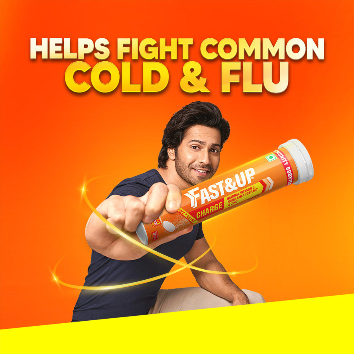 Fast&Up Charge Natural Vitamin C Orange Flavour 20 Effervescent Tablets | Amla Extract, For Immunity, Pack of 1 TABLET Fast&Up Charge Natural Vitamin C Orange Flavour 20 Effervescent Tablets | Amla Extract, For Immunity, Pack of 1 TABLET