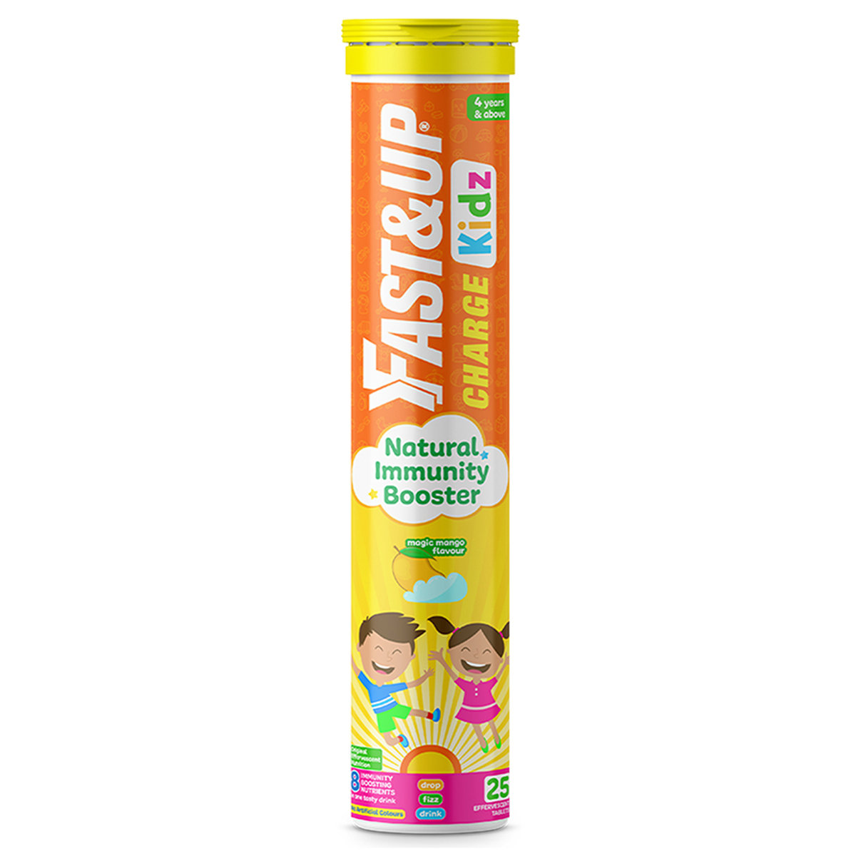 Fast&Up Charge Kidz Magic Mango Flavour, 25 Effervescent Tablets, Pack of 1 Fast&Up Charge Kidz Magic Mango Flavour, 25 Effervescent Tablets, Pack of 1