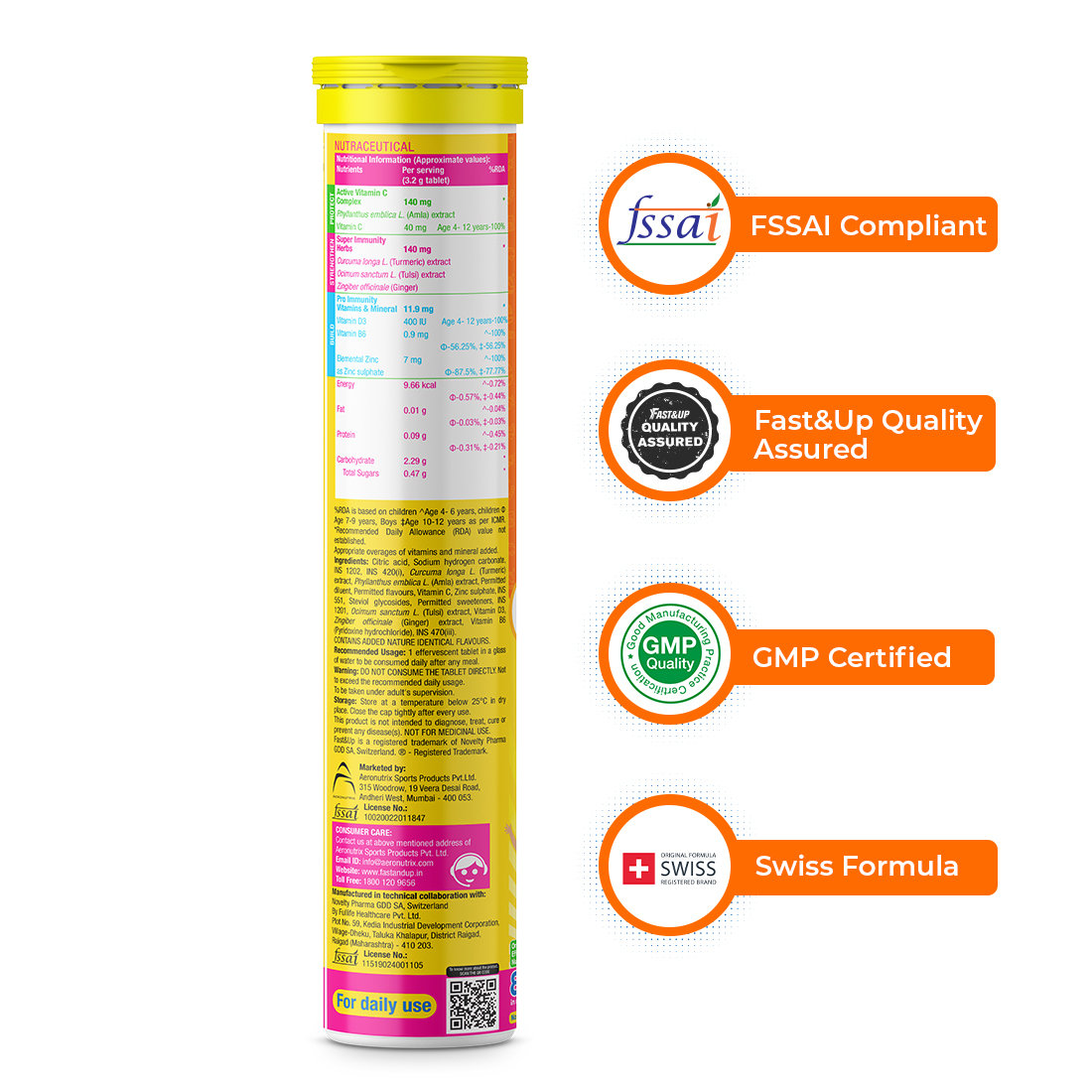 Fast&Up Charge Kidz Magic Mango Flavour, 25 Effervescent Tablets, Pack of 1 Fast&Up Charge Kidz Magic Mango Flavour, 25 Effervescent Tablets, Pack of 1