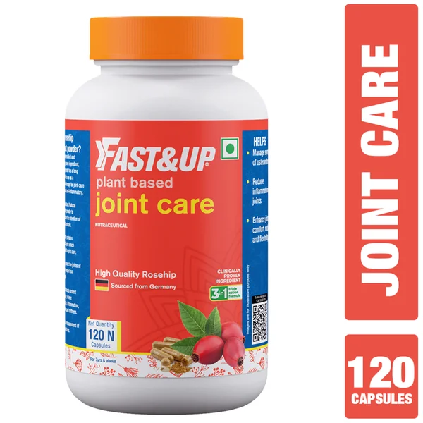 Fast&amp;Up Plant Based Joint Care 3 In 1 Triple Action Formula, 120 Capsules, Pack of 1