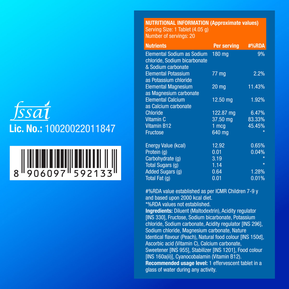 Fast&Up Reload Low Sugar Energy Drink & Instant Hydration Peach Flavour, 20 Effervescent Tablets, Pack of 1 Fast&Up Reload Low Sugar Energy Drink & Instant Hydration Peach Flavour, 20 Effervescent Tablets, Pack of 1