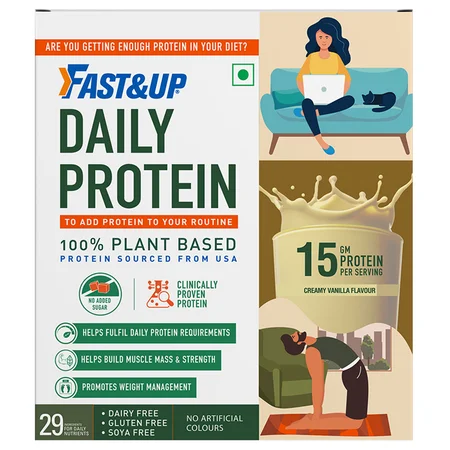 Fast&Up Daily Protein Creamy Vanilla Flavour Powder, 150 gm