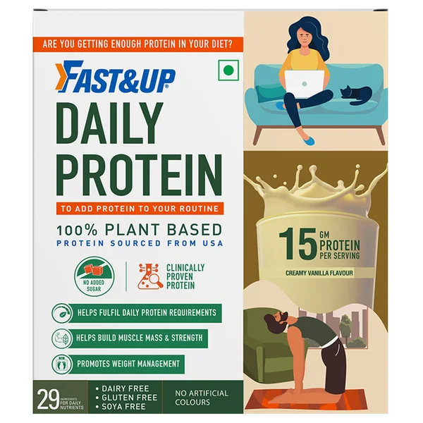 Fast&Up Daily Protein Creamy Vanilla Flavour Powder, 150 gm