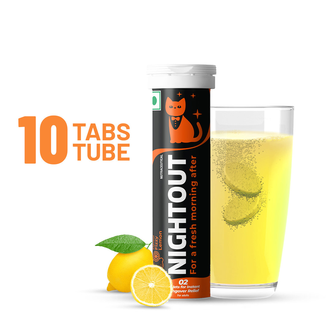 Fast&Up Nightout Zero Sugar 10 Effervescent Tablets | Hangover Relief & Detoxify liver, Pack of 1 Fast&Up Nightout Zero Sugar 10 Effervescent Tablets | Hangover Relief & Detoxify liver, Pack of 1