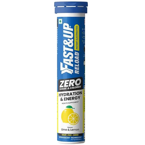 Fast&amp;Up Reload Hydration Drink Lime &amp; Lemon Tablets, 25 Count, Pack of 1