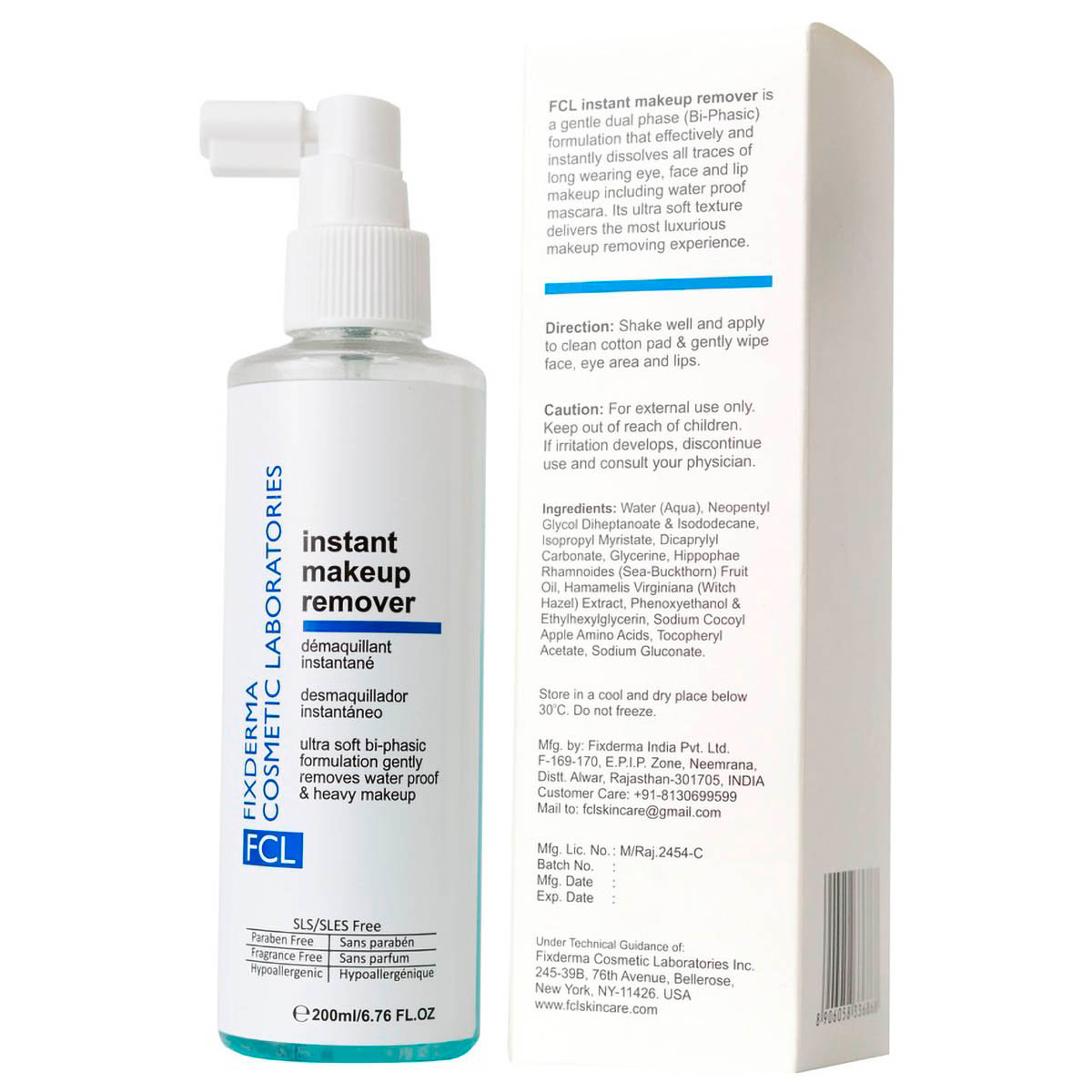 Fixderma Instant Makeup Remover 200 ml, Pack of 1 Fixderma Instant Makeup Remover 200 ml, Pack of 1