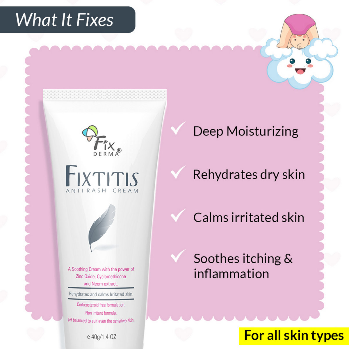 Fixderma Fixtitis Cream 40 gm, Pack of 1 Fixderma Fixtitis Cream 40 gm, Pack of 1