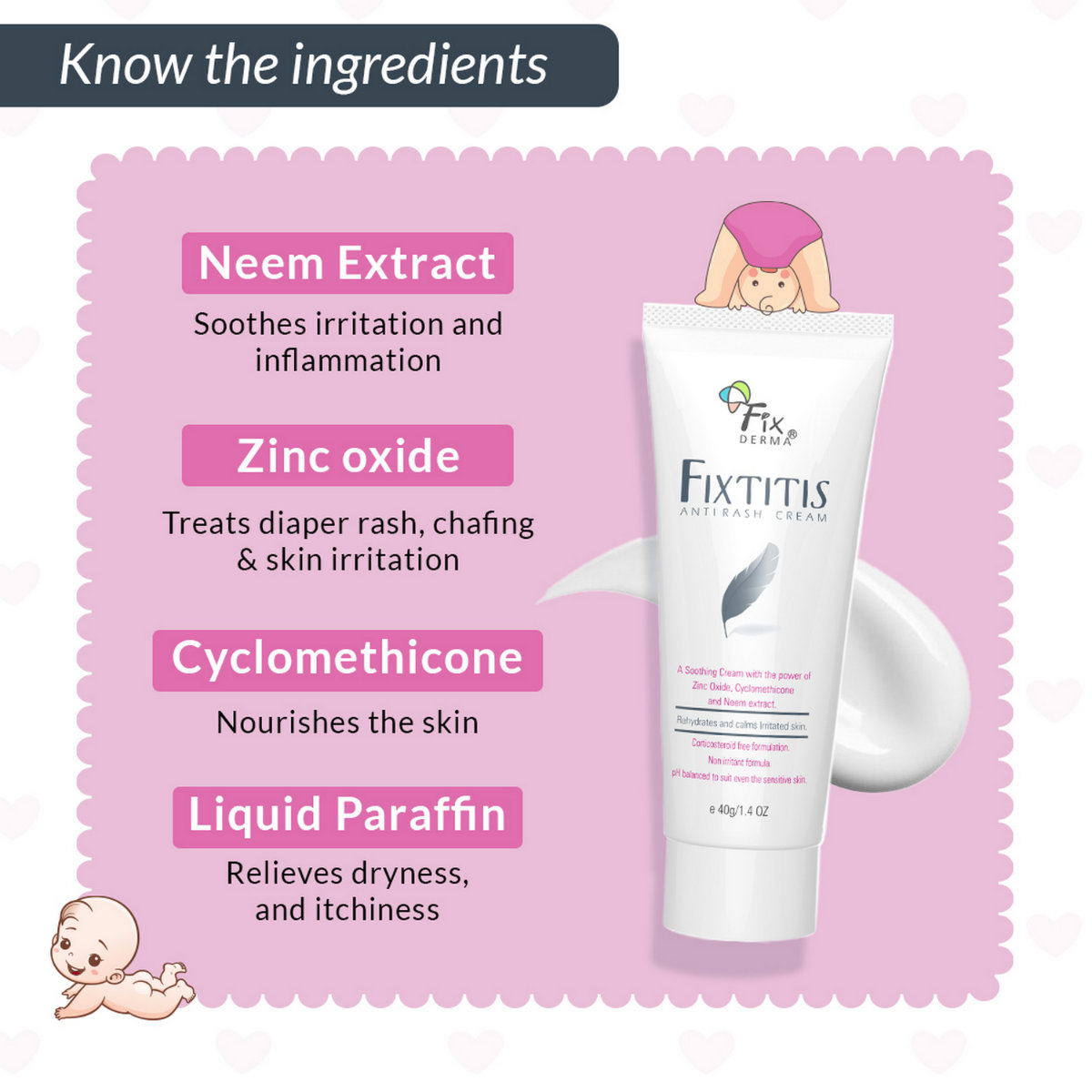 Fixderma Fixtitis Cream 40 gm, Pack of 1 Fixderma Fixtitis Cream 40 gm, Pack of 1