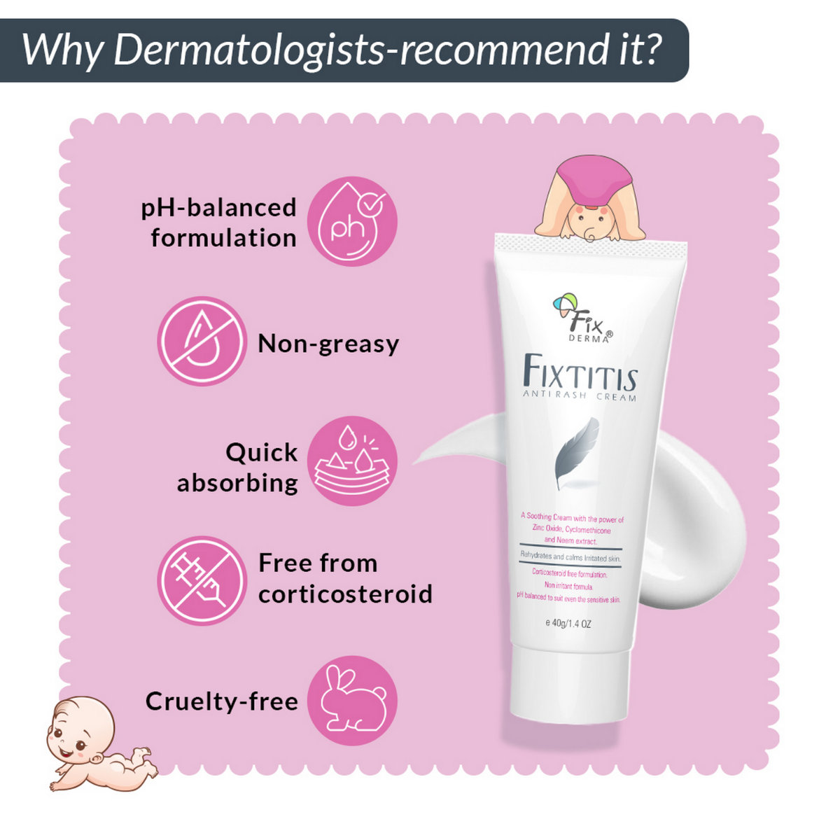 Fixderma Fixtitis Cream 40 gm, Pack of 1 Fixderma Fixtitis Cream 40 gm, Pack of 1