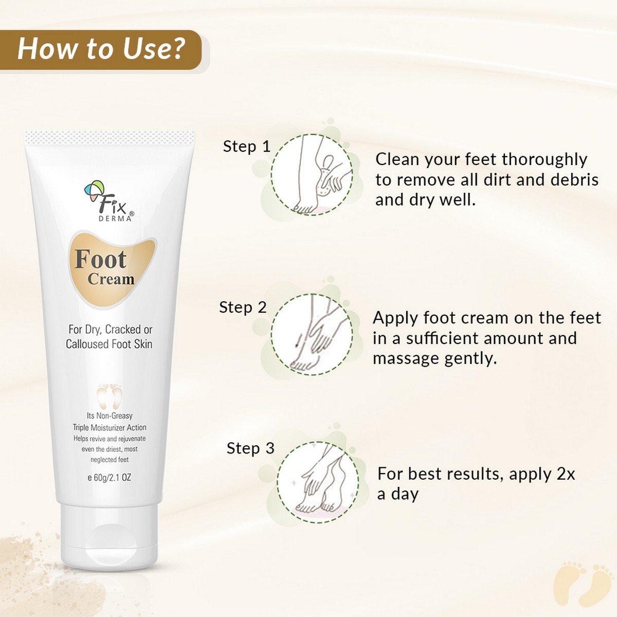 FixDerma Foot Cream, 60 gm, Pack of 1 FixDerma Foot Cream, 60 gm, Pack of 1