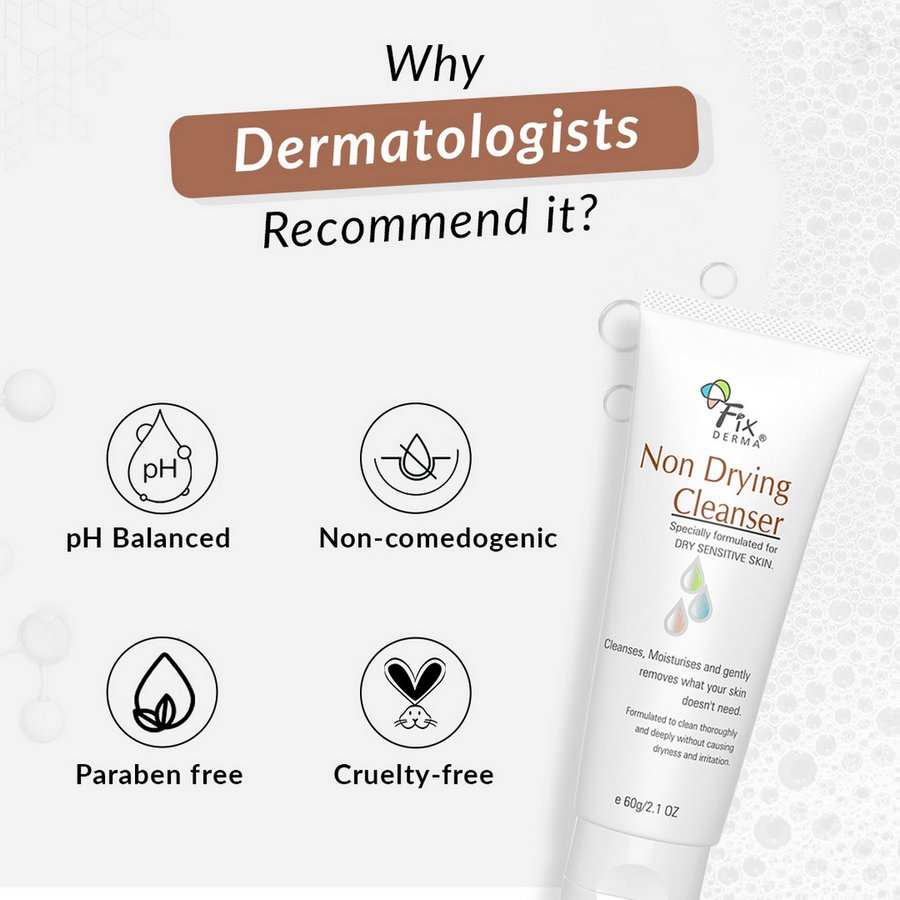 Fixderma Non Drying Cleanser 60 gm, Pack of 1 Fixderma Non Drying Cleanser 60 gm, Pack of 1