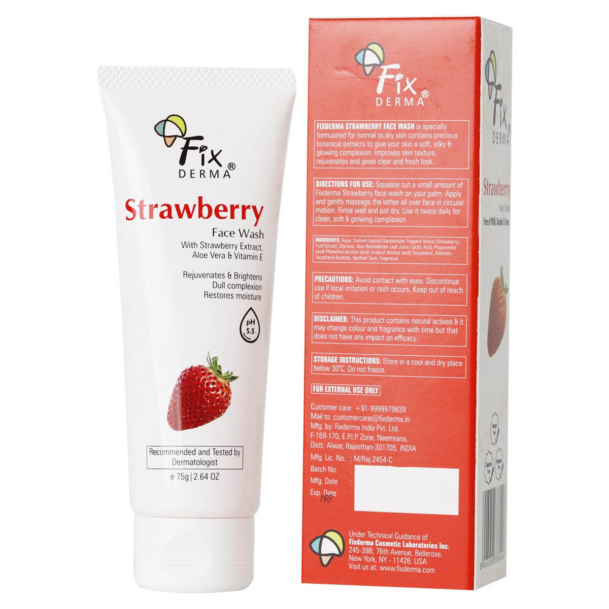 Fixderma Strawberry Face Wash 75 gm, Pack of 1 Fixderma Strawberry Face Wash 75 gm, Pack of 1
