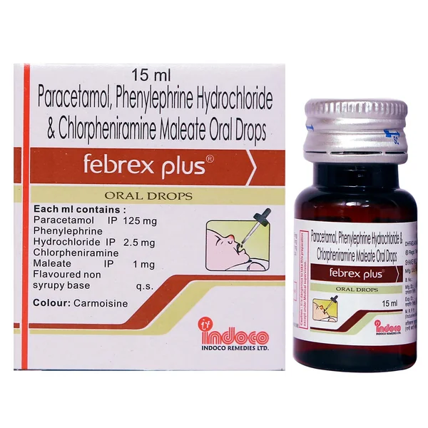 Febrex Plus Drops 15 ml, Pack of 1