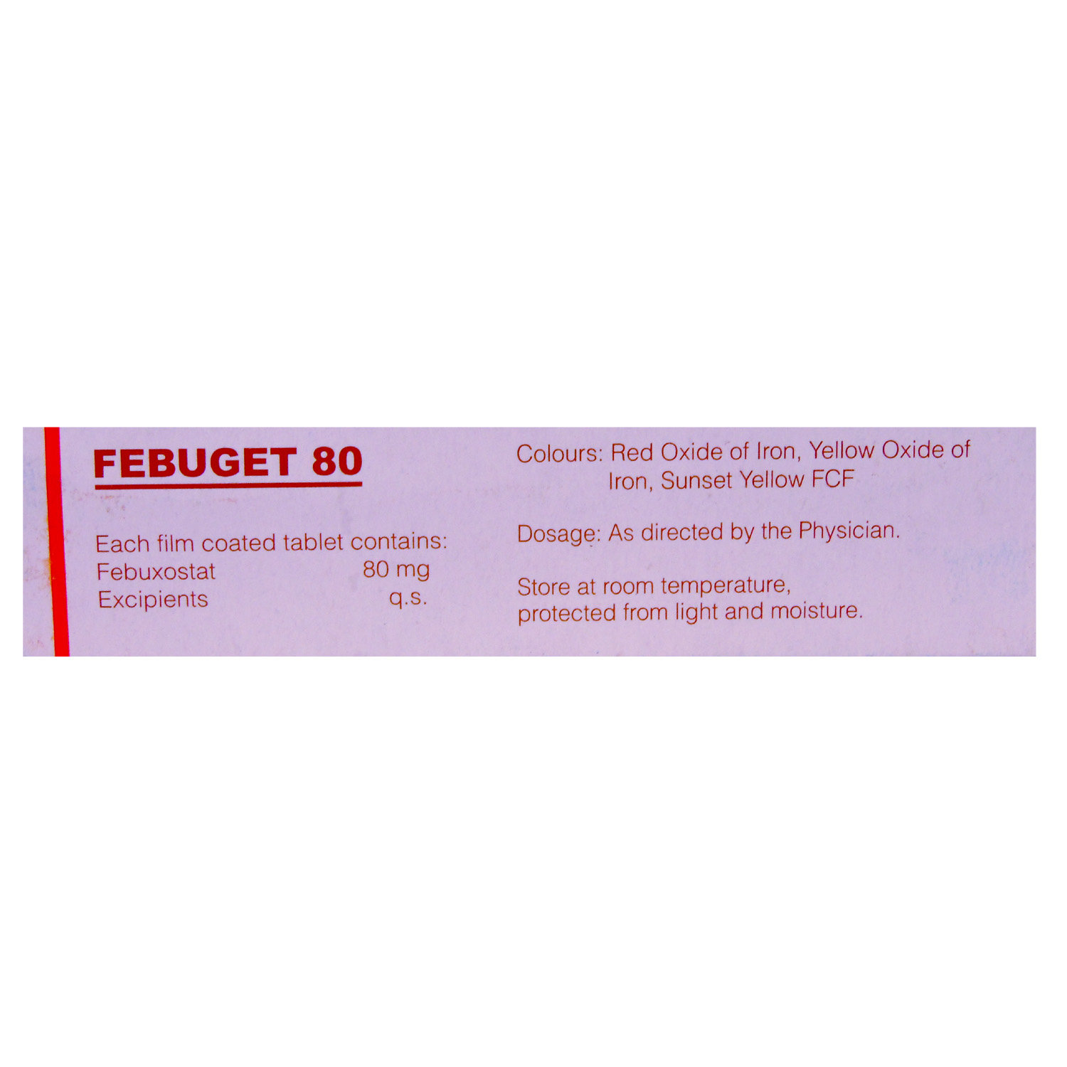 Febuget 80 Tablet 10's, Pack of 10 TABLETS Febuget 80 Tablet 10's, Pack of 10 TABLETS