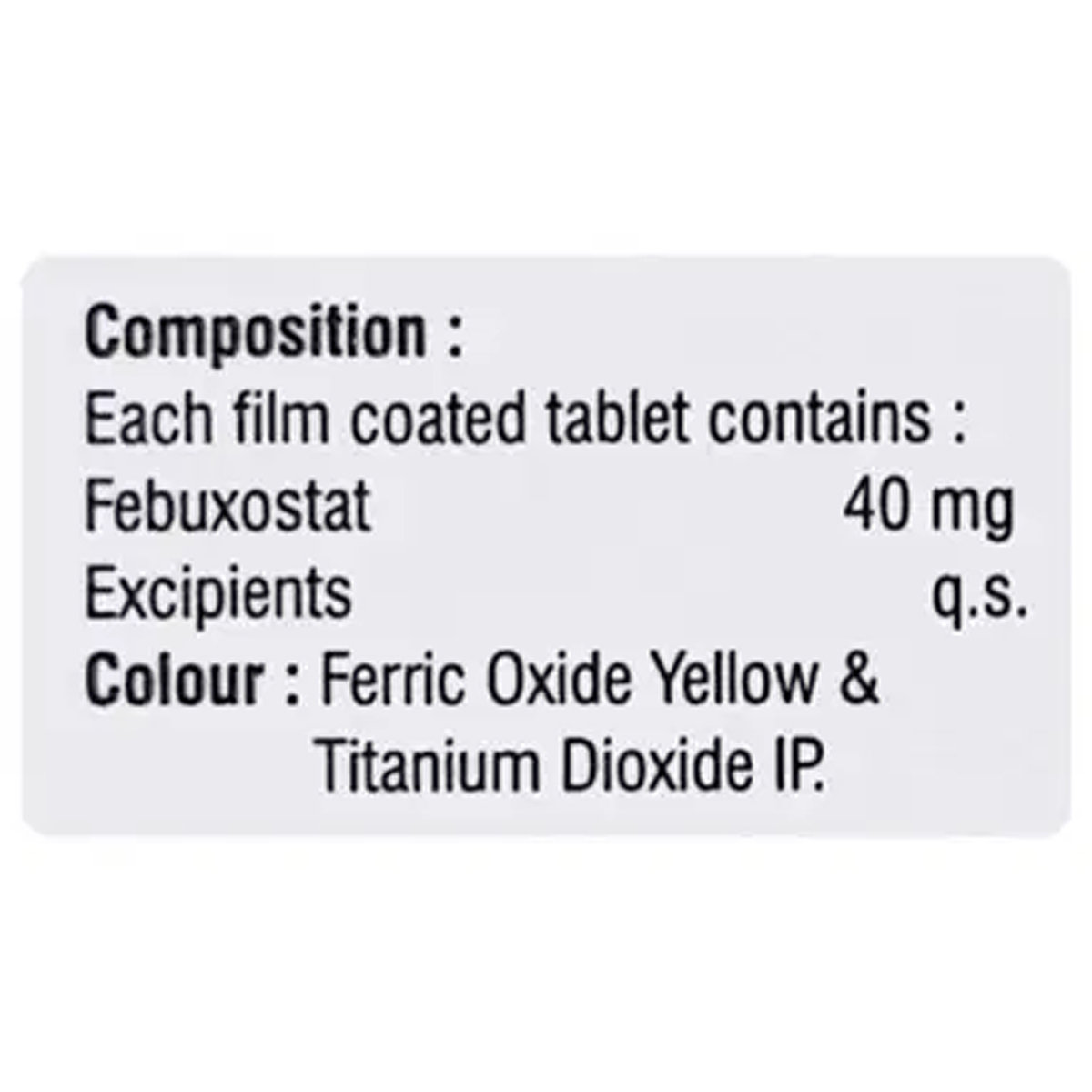 Febuvac 40 Tablet 10's, Pack of 10 Febuvac 40 Tablet 10's, Pack of 10