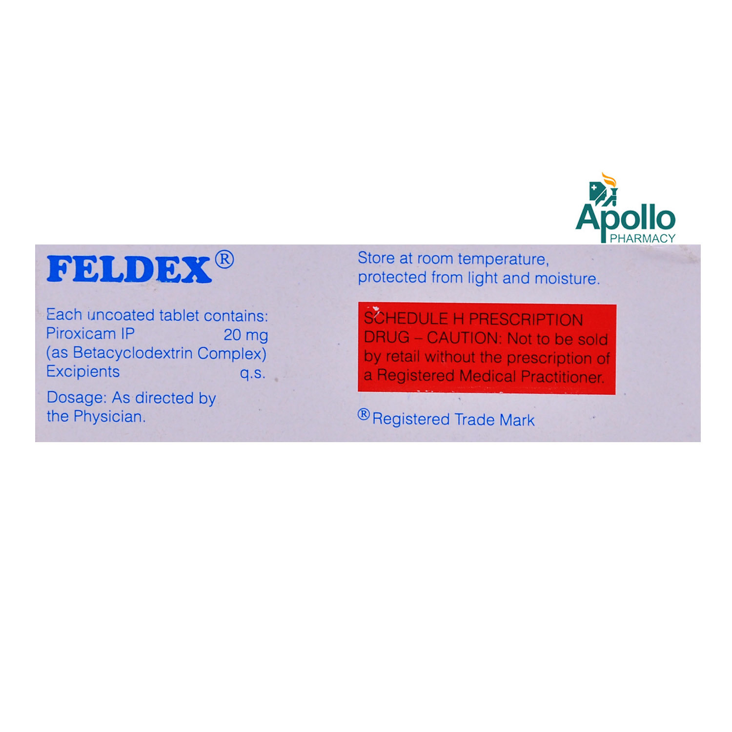 Feldex Tablet 10's, Pack of 10 TABLETS Feldex Tablet 10's, Pack of 10 TABLETS