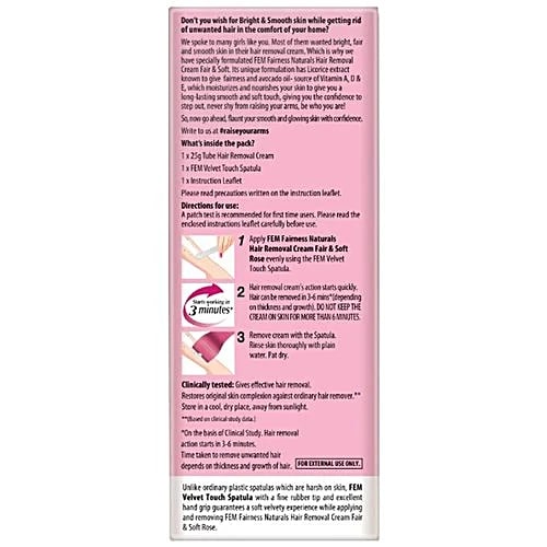 Fem Fair & Soft Rose Hair Removal Cream for Sensitive Skin, 25 gm, Pack of 1 Fem Fair & Soft Rose Hair Removal Cream for Sensitive Skin, 25 gm, Pack of 1