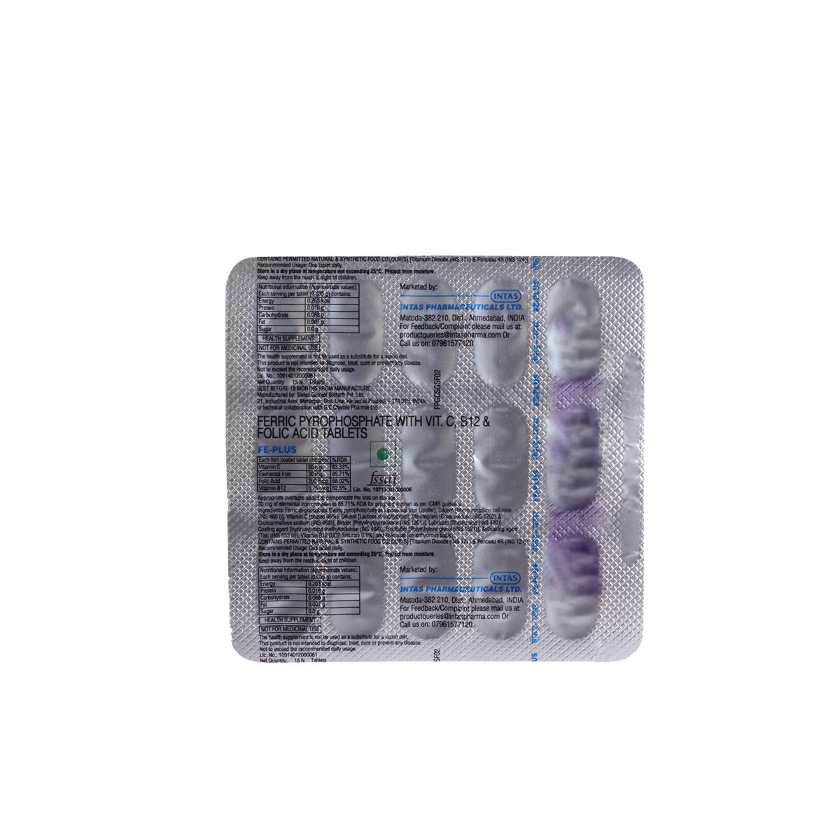 FE Plus Tablet 15's, Pack of 15 FE Plus Tablet 15's, Pack of 15