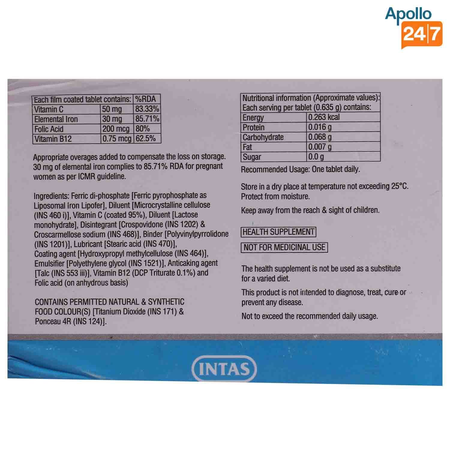 Fe Plus Tablet 10's, Pack of 10 TabletS Fe Plus Tablet 10's, Pack of 10 TabletS