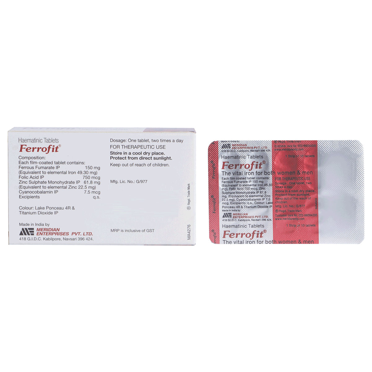Ferrofit Tablet 10's, Pack of 10 TabletS Ferrofit Tablet 10's, Pack of 10 TabletS
