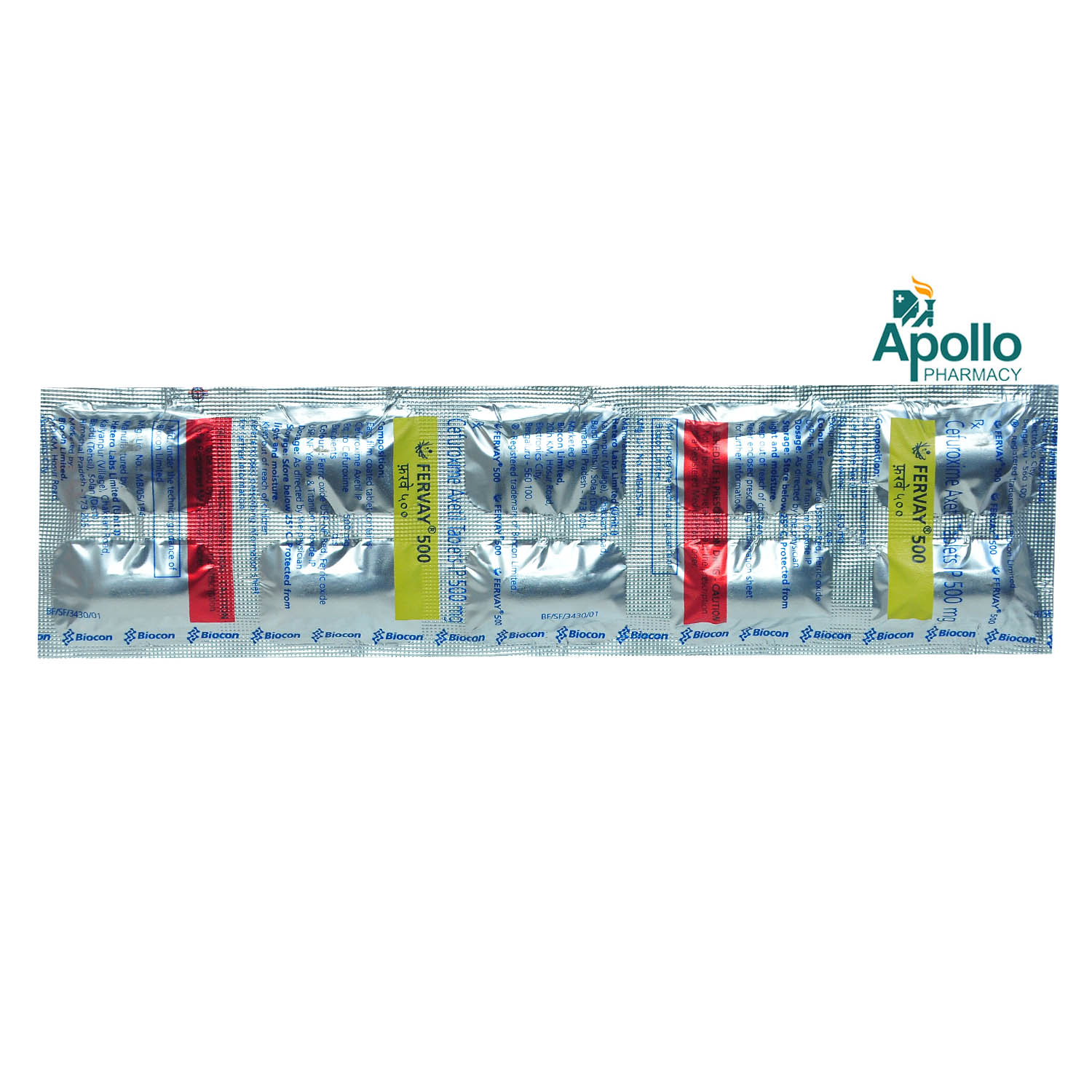 Fervay 500 mg Tablet 10's, Pack of 10 TabletS Fervay 500 mg Tablet 10's, Pack of 10 TabletS