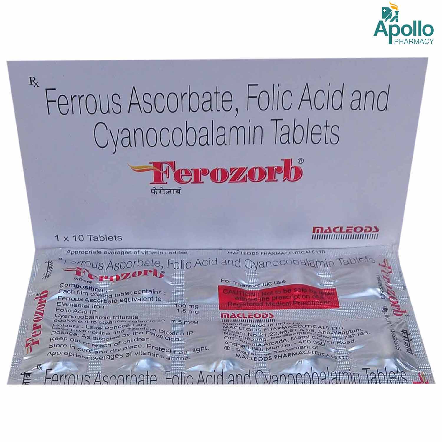 Ferozorb Tablet 10's, Pack of 10 TabletS Ferozorb Tablet 10's, Pack of 10 TabletS