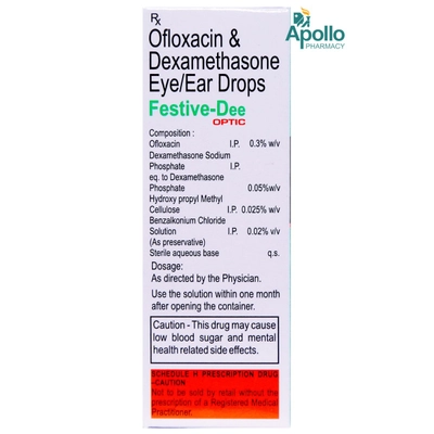 Festive Dee Optic Eye/Ear Drops 10 ml, Pack of 1 EYE/EAR DROPS