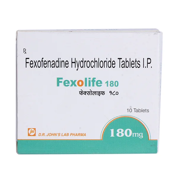 Fexolife 180 mg Tablet 10's, Pack of 10 TabletS