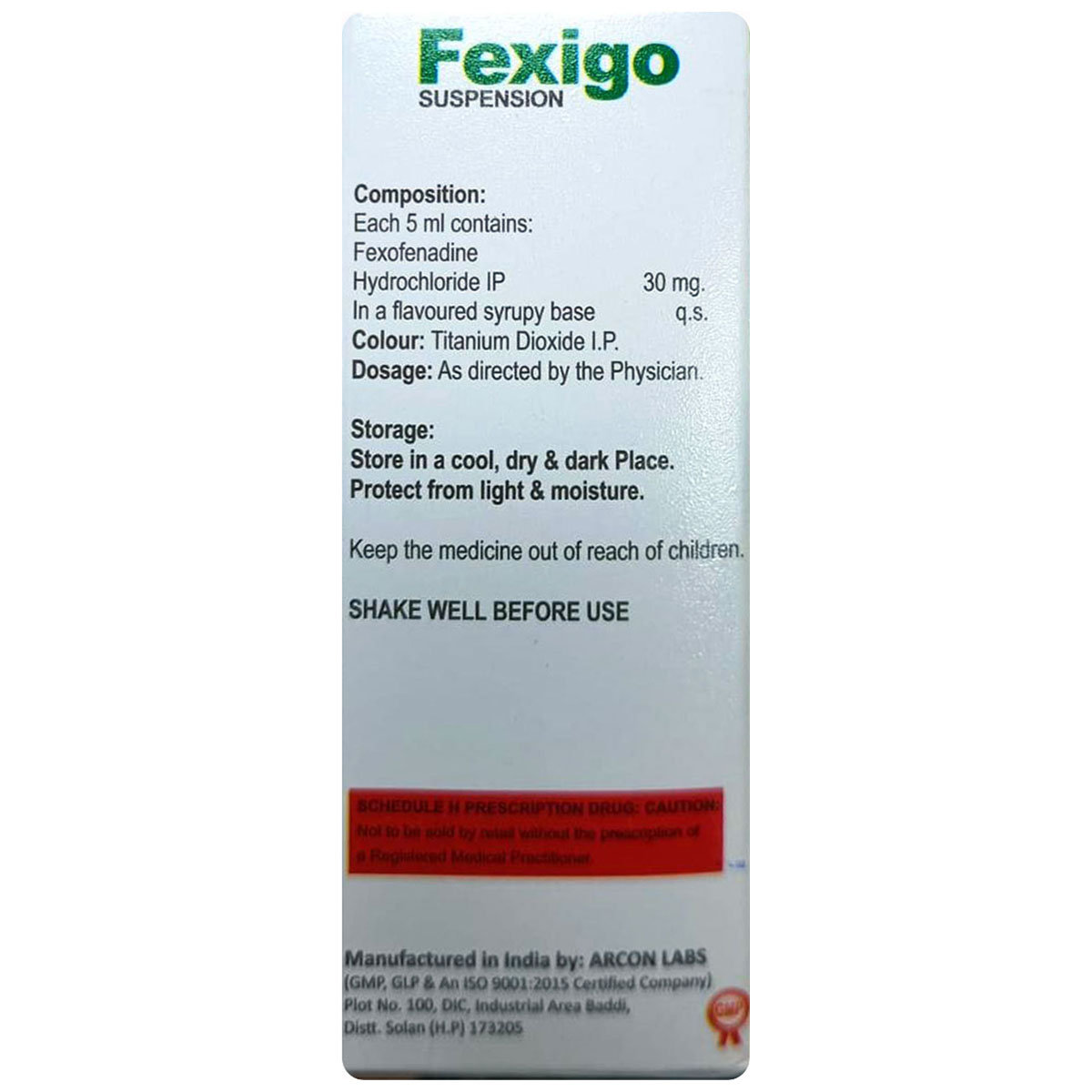 Fexigo Oral Suspension 60 ml, Pack of 1 Fexigo Oral Suspension 60 ml, Pack of 1