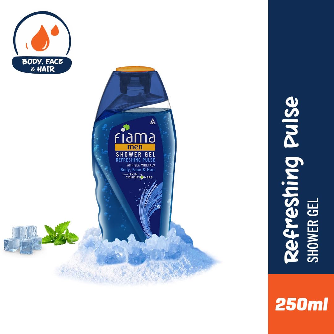 Fiama Men Refreshing Pulse Shower Gel 250 ml , Pack of 1 Fiama Men Refreshing Pulse Shower Gel 250 ml , Pack of 1