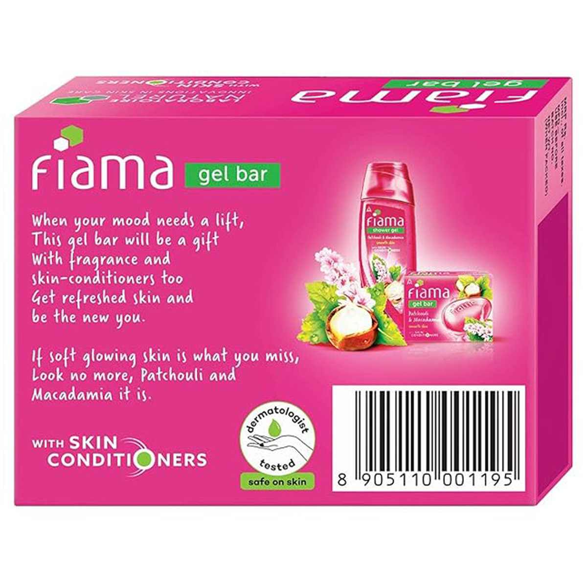 Fiama Patchouli & Macadamia Gel Bar, 125 gm, Pack of 1 Fiama Patchouli & Macadamia Gel Bar, 125 gm, Pack of 1