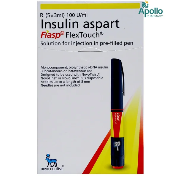 Fiasp FlexTouch 100U/ml Prefilled Pen 3 ml, Pack of 1 Injection