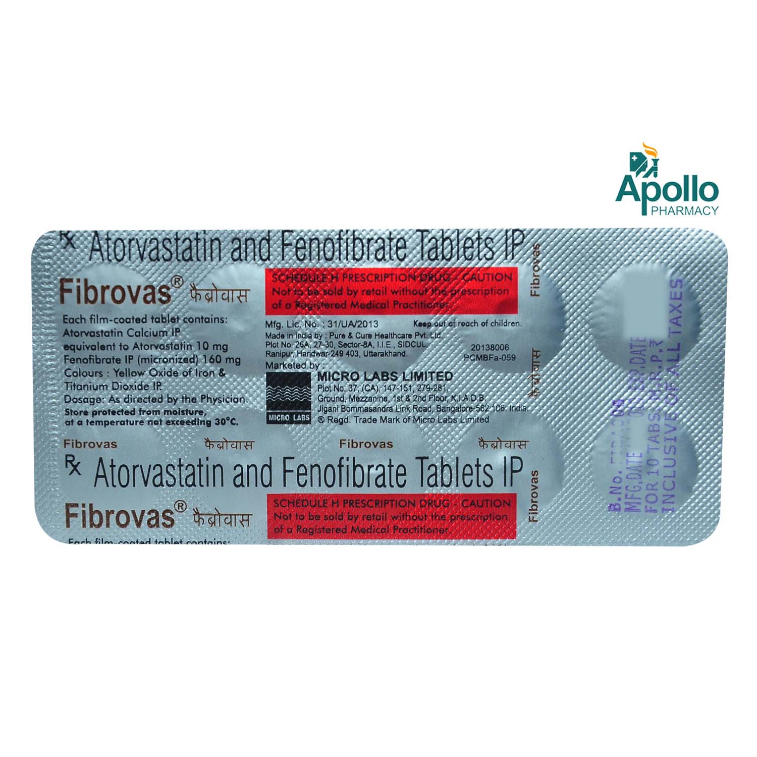 Fibrovas Tablet 10's, Pack of 10 TABLETS Fibrovas Tablet 10's, Pack of 10 TABLETS
