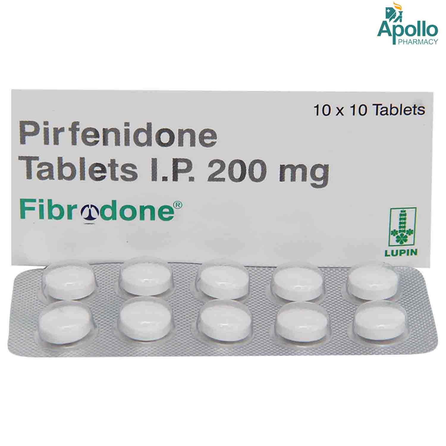 Fibrodone Tablet 10's, Pack of 10 TABLETS Fibrodone Tablet 10's, Pack of 10 TABLETS