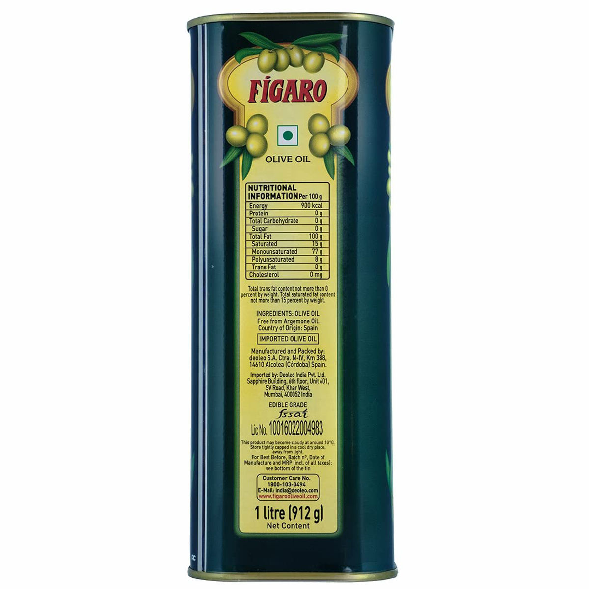 Figaro Olive Oil, 1 Litre Price, Uses, Side Effects, Composition Apollo Pharmacy