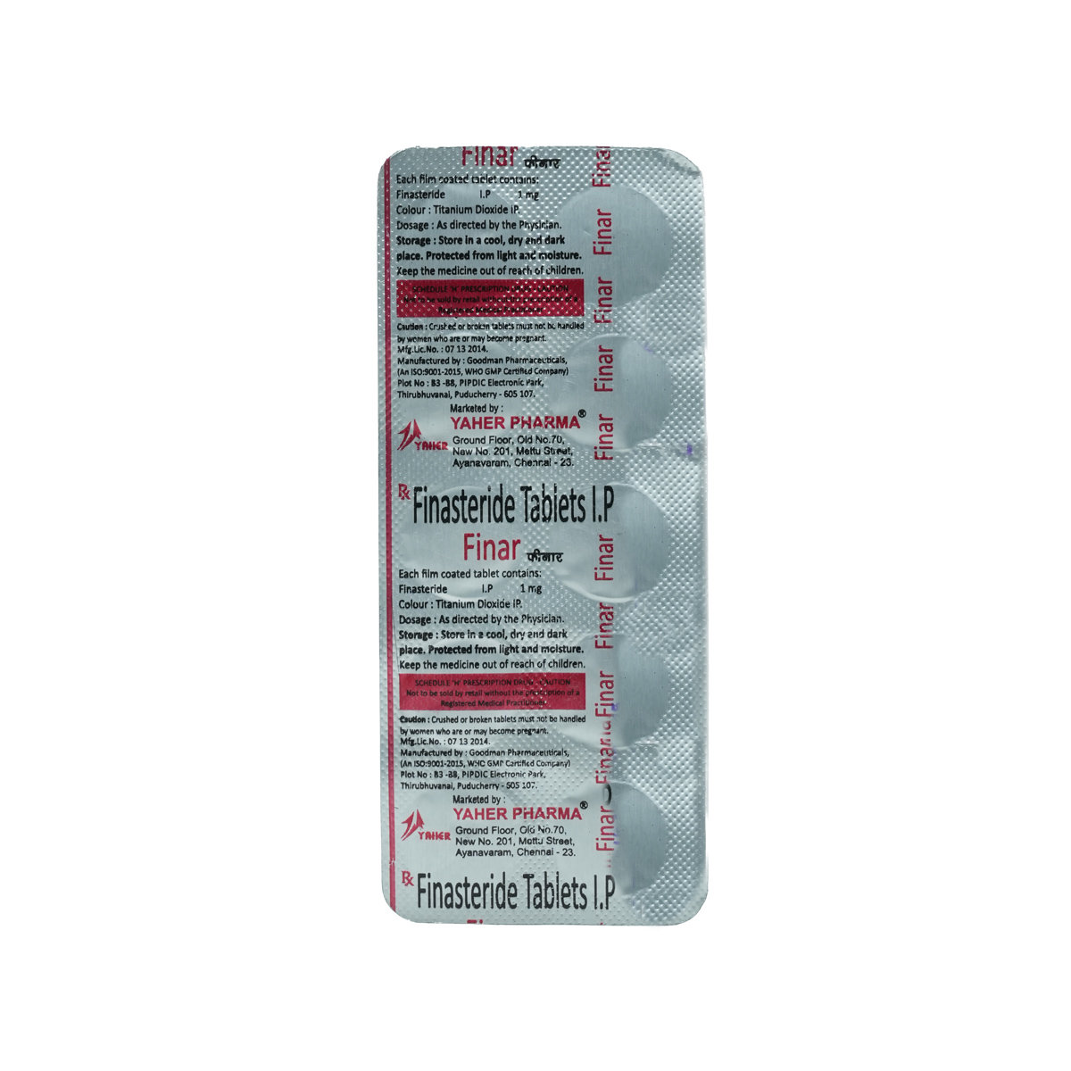 Finar Tablet 10's, Pack of 10 TabletS Finar Tablet 10's, Pack of 10 TabletS