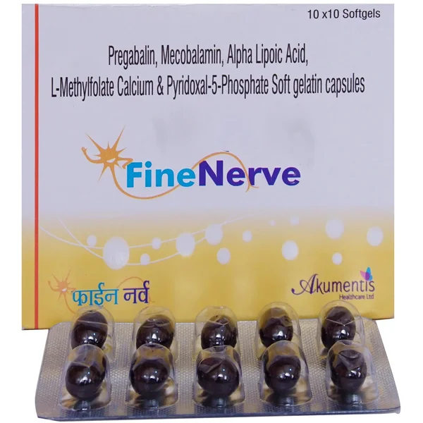 Fine Nerve Capsule 10's, Pack of 10 CAPSULES
