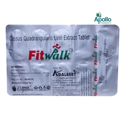 Fitwalk Tablet 10's, Pack of 10 TABLETS