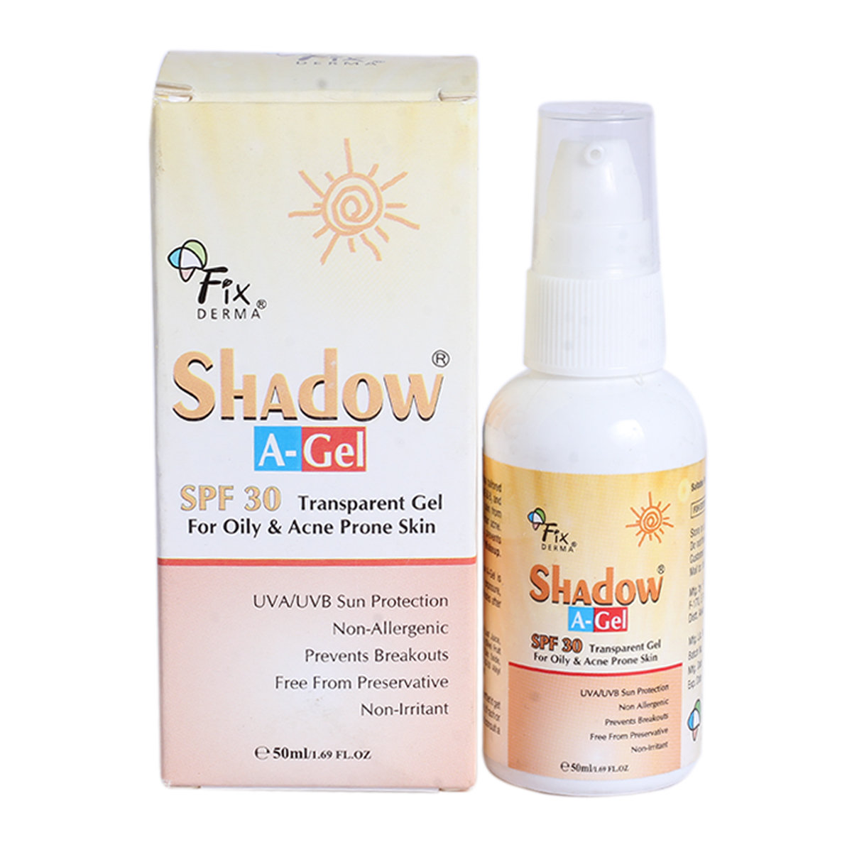 Fixderma Shadow A-Gel Spf 30 Pa+++ Gel 50 ml, Pack of 1 Fixderma Shadow A-Gel Spf 30 Pa+++ Gel 50 ml, Pack of 1