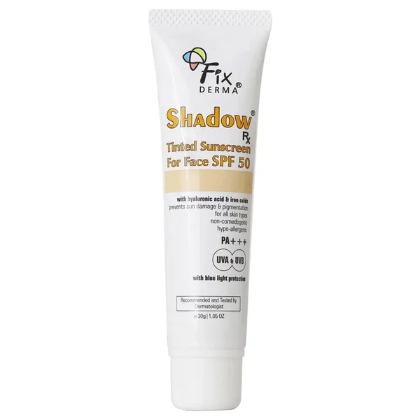 Fixderma Shadow Rx SPF 50 PA+++ Tinted Sunscreen for Face, 30 gm