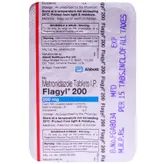 Flagyl 200 Tablet 15's, Pack of 15 TABLETS